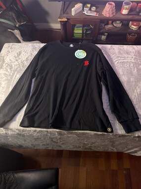 Billion Dollar Coin Black Waffle Knit Thermal Long Sleeve T-Shirt 2XL